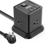Power Strip With Usb, Fdtek Flat Plug Extension Cord 4 And 5FT, Black. Fixed Price $26.05.