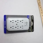 Commercial Electric Wall Mounted Surge Protector White 6-OUTLET 15AMP 125V. Fixed Price $8.99.
