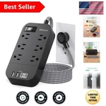 Compact 10 Ft Extension Cord Power Strip With Smart Usb Charging For Devices. Fixed Price $15.99.