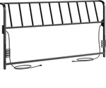 Black King Size Metal Headboard With Power Strips & Reclining Backrest. Fixed Price $113.99.
