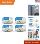 Wall Mount Surge Protector With 3-MINUTE Delay Safeguard Appliances, 4 Pack. Fixed Price $67.17.