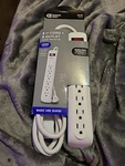 Commercial Electric 8FT Cord 6 Outlet Surge Protector 1000 Joules. Fixed Price $18.93.