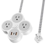 6-IN-1 Wall Mount Power Strip With 3 Ac Outlets, 2 Usb Ports, Type-c .... Fixed Price $23.48.