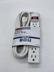 Outlet Power Strip Extra Long 8' Ft Cord W/ Angle Plug 15A White PS664W. Fixed Price $17.99.