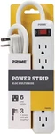 Prime Wire PB801124 6-OUTLET Power Strip, 14-3 Sjt 3-FEET Cord 125 Volts White. Fixed Price $11.00.