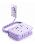 Purple Travel Power Strip, 6 Outlets Usb PORTS(2 C), 4FT Extensi.... Fixed Price $31.24.