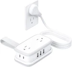Travel Strip With Ports, Ntonpower 4 Outlets 3 Usb-a, Grey. Fixed Price $27.71.