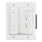 Recessed Outlet Box In Wall Management Kit 15A 125V Hide Cables &5403. Fixed Price $30.02.