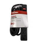 New Hyper Tough Indoor 6-OUTLET Power Strip With 8FT Cord, 15A,125V, Black. Fixed Price $13.99.