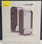 Baseus 17-IN-1 Docking Station Cast 3 Monitors With 100W Pd Usb-c. Fixed Price $60.00.