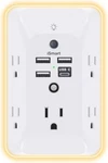 Hanycony Outlet Extender W/ Night Light 4 Usb Ports (1 C), Power Strip. Fixed Price $17.50.