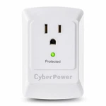 Cyberpower Single Outlet Surge Protector White. Fixed Price $13.99.