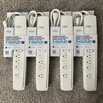 Lot Of 4 Uninex Surge Protected 7 Outlet Energy Saving Advanced Power Strips. Fixed Price $19.99.