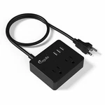 Megulla Portable Mini 2-OUTLET Power Strip Avec 3 Ports Smart Chargeur Usb. Fixed Price $27.51.