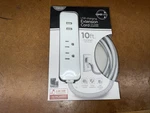 Cordinate Designer Usb Charging Station Extension Cord, 10FT, Gray/white. Fixed Price $55.00.