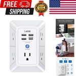 5 Outlet Surge Protector Wall Mountable Charger With 4 Usb Ports - 1680J Multi. Fixed Price $14.19.