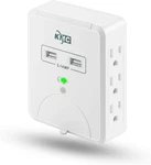 Wall Surge PROTECTOR,6 Outlet Mount Power Strip With 2 Usb Charging Ports. Fixed Price $28.99.
