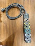 Kensington 6-OUTLET Surge Protector Power Strip K37716 Color-coded. Fixed Price $17.98.