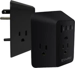 Aduro Multi Plug Outlet Extender Surge Protector Wall Charger - Black. Fixed Price $21.43.