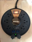 Travel Power Strip, Bestek 6FT Extension Cord With 4 Usb Ports, Black. Fixed Price $25.99.