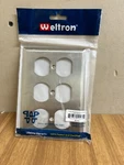 Weltron Stainless Steel Triple-gang Duplex Electrical Outlet Face Plate. Fixed Price $8.99.