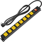 Annquan Metal 8 Outlet Mountable Power Strip With 1200J Surge 6FT Cord, Black. Fixed Price $32.62.