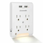 Dewenwils Multi Plug Outlet Adapter Usb Charging Ports Light Sensor HOU402C. Fixed Price $22.99.