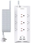 Surge Protector Power Strip, Addtam 5 Ft Flat Plug Extension Cord With 4 Usb Wal. Fixed Price $14.00.