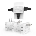 Etwincoo 3 Way Flat Wall Outlet Extender Safe Ac Adapter One Size, A-white. Fixed Price $11.99.