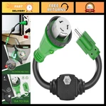 50 Amp Rv Adapter Cord 110V With Circuit Breaker & Led Indicator, 18" Nema 5-15P. Fixed Price $39.99.