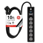 6-OUTLET Surge Protector, 10 Ft Extension Cord, Power Strip, 600 Joules, Twis. Fixed Price $24.78.