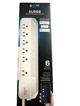 Geeni Surge Smart Wi-fi 6-OUTLET Protector Strip White. Fixed Price $39.99.