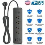 Wall Mountable Usb Surge Protector Power Strip 3 Ports & 4 Outlet Plugs Usa. Fixed Price $83.39.