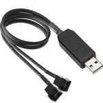 Gebildet Full Speed 12V Voltage Step-up Usb To Dual 3-PIN And 4-PIN Pc Fan Sleev. Fixed Price $12.74.