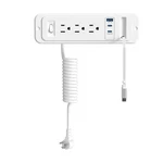 Hezi Drawer Outlet, 65W Usb Recessed Power Strip 3 Outlets & 4 White. Fixed Price $58.51.