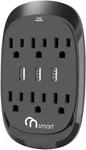 Onsmart Wall Tap Surge Protector With 6 Outlets Usb, 3.4A Output, Portable. Fixed Price $22.99.