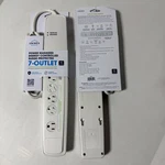 Lot Of 2 Uninex 7-OUTLET Energy-saving Power Strips (surge Protected). Fixed Price $15.00.