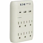 Eaton Tripp Lite Series 6-OUTLET Surge Protector With Usb Gray SK60C. Fixed Price $35.17.