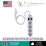 Ge 4-OUTLET Power Strip Model No. 14837 1.5 Ft Extension Cord, Grounded. Fixed Price $17.99.