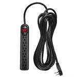 6 Outlet Surge Protector, 25 Ft, Flat Plug, Black. Fixed Price $44.94.