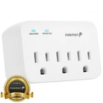 Fosmon Etl Listed 3-OUTLET Wall Mount Surge Protector 1200J W/ground Indicator. Fixed Price $9.99.