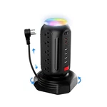 Power Strip Tower With Colorful Nightlight, 15 Ac Outlets And 6 Fas... Fast Ship. Fixed Price $64.37.