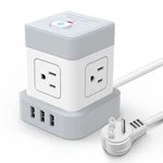 Baykul Power Strip With Usb, 4 Outlet 10FT & Ac 3 Grey. Fixed Price $29.07.