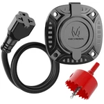 125V 20AMP Ac Port Plug, Rv Shore Power Inlet T-blade Adapter With Hole Saw. Fixed Price $23.07.