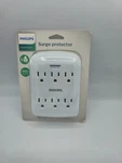 Philips SPP3461WA/37 White Space Saving De 6-OUTLET 900-J Surge Protector Tap. Fixed Price $12.99.