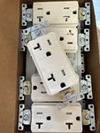 (qty 2) Leviton TDR20-T Light Almond 20A Tr Decora Duplex Receptacle. Fixed Price $17.60.