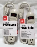 Lot Of 2 Hft 4 Outlet Power Strip With Surge Protection Cord #69689. Fixed Price $28.89.