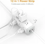 Tessan Surge Protector Power Strip Usb Flat Plug 15 Ft Extension - White. Fixed Price $40.51.