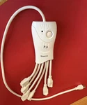 Newpoint Power Squid Surge Protector With 6 Plugs, White. Fixed Price $10.00.