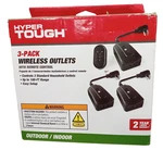 Hyper Tough Outdoor 3 Pack Wireless Outlets Remote Control Black New. Fixed Price $16.99.